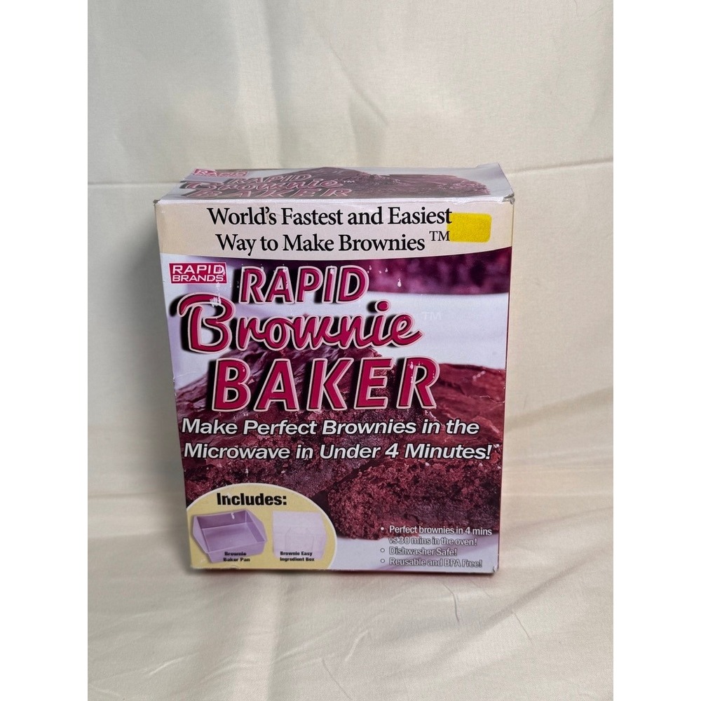 Rapid Brands Rapid Brownie Baker Microwave Pan Purple BPA Free Open Box